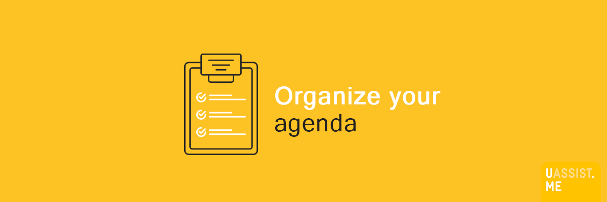 Organize your agenda - Banner v